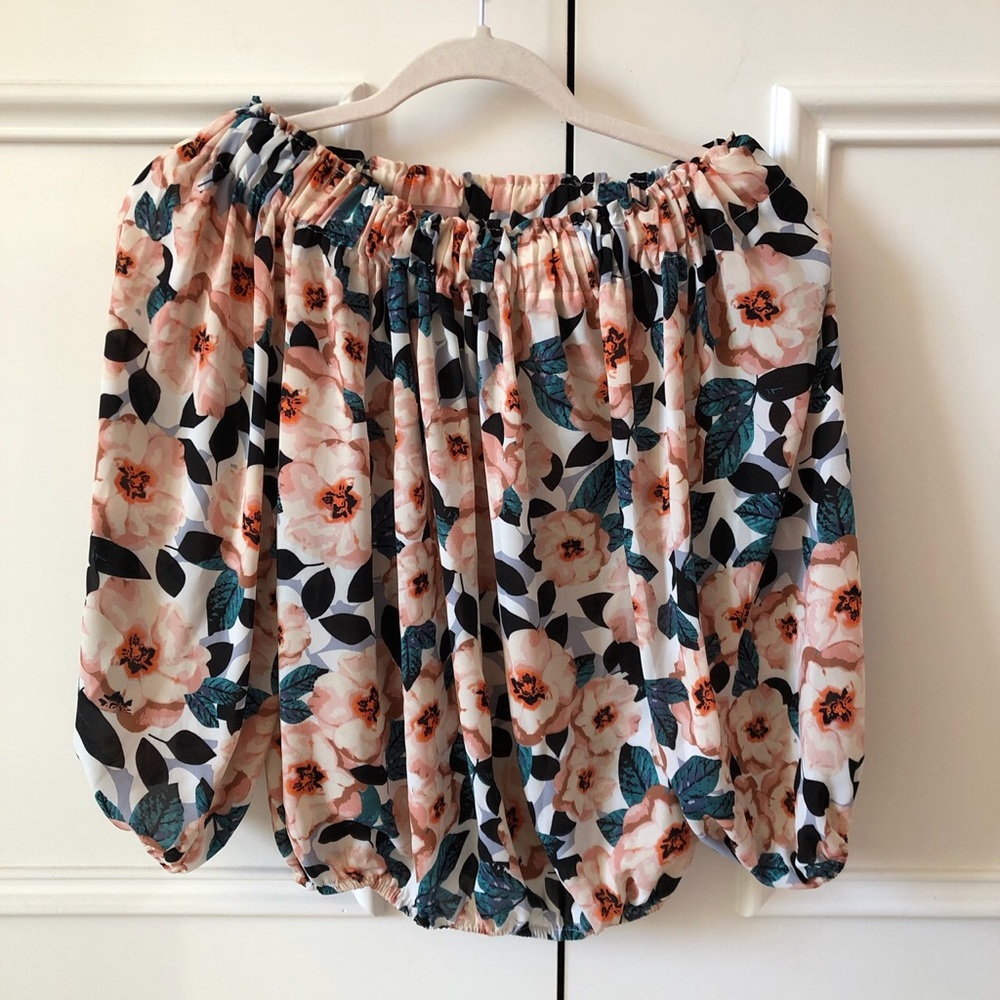 Philosophy off the shoulder floral top